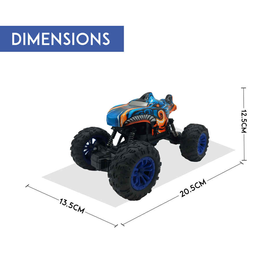 SEEDO Remote Control Car 1:18,2.4 GHz, Type-C Rechargeable,Fast Speed Rock Crawler Truck Shark|Blue