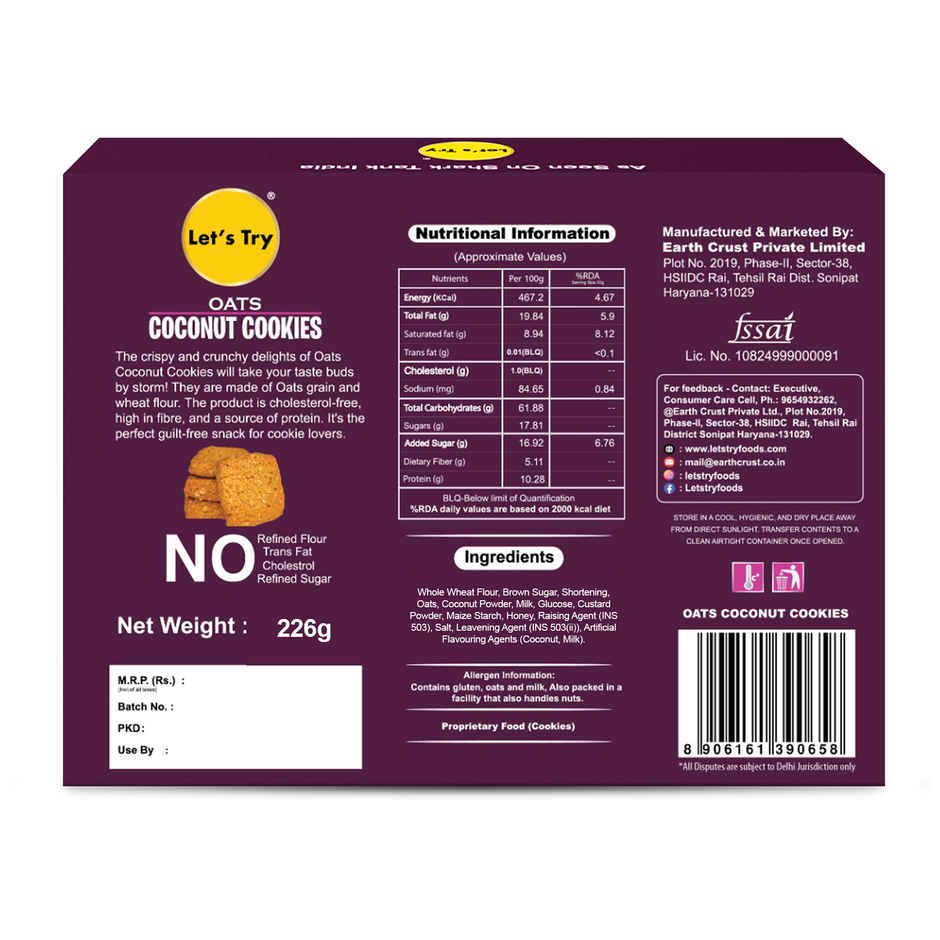 Let'S Try Oats Coconut Cookies