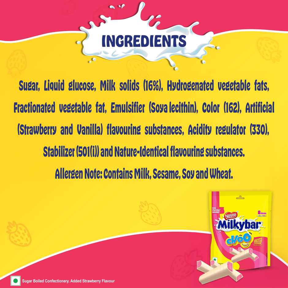Nestle Milkybar Choo Strawberry Flavour Sharebag