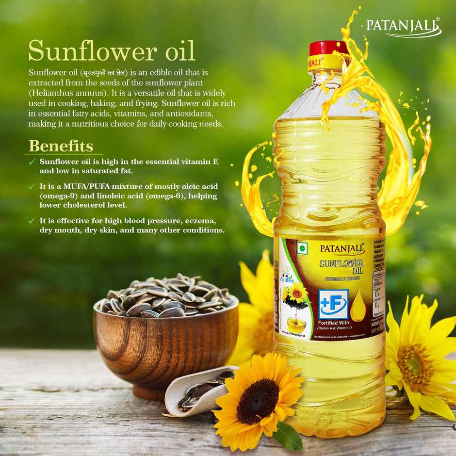 Patanjali Fortified Sunflower Oil Bottle