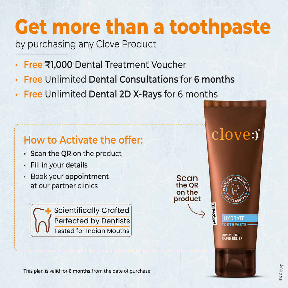Clove Oral Care Hydrate Toothpaste | Dry Mouth Solution|Strengthens Mouth's Natural Defense Systems
