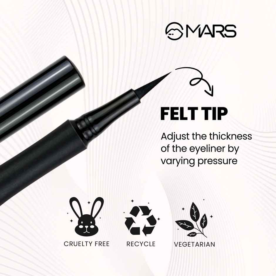 MARS Cosmetics Liquid Pen Eyeliner With Ultra Fine Tip (Jet Black)