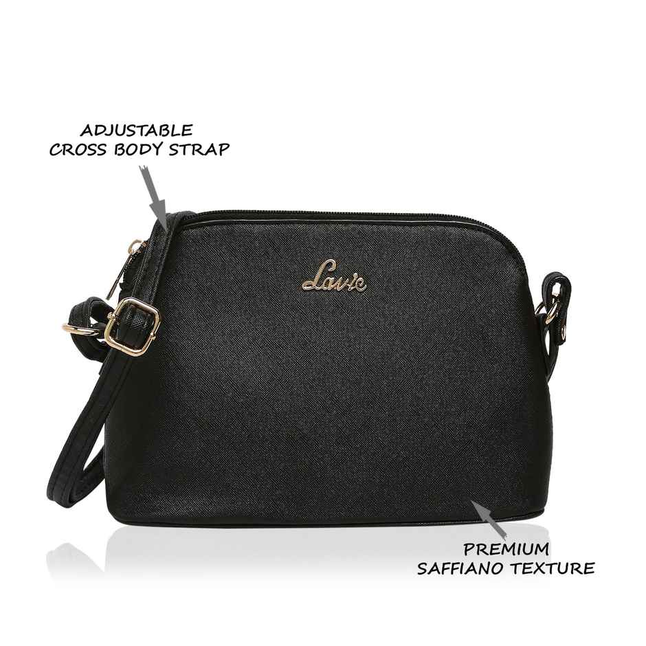 Lavie Women's Csb Synthetic Leather Satchel Bag | Medium | Black