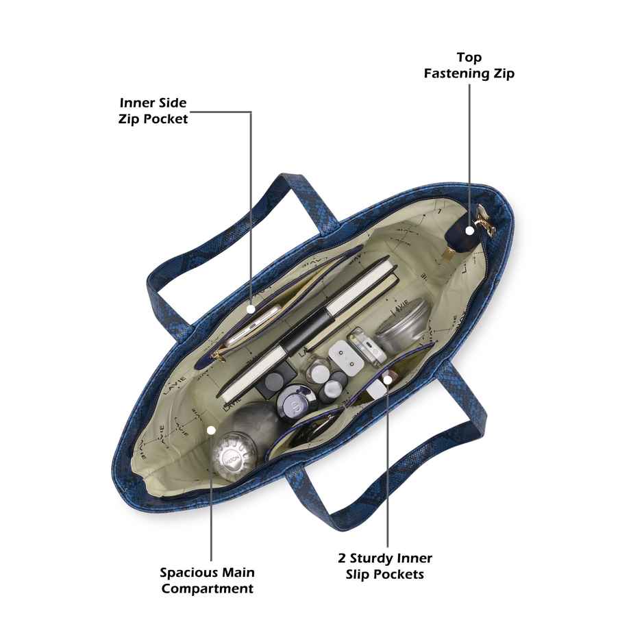 Lavie Women's Python Malgana Large Tote Handbag | Blue