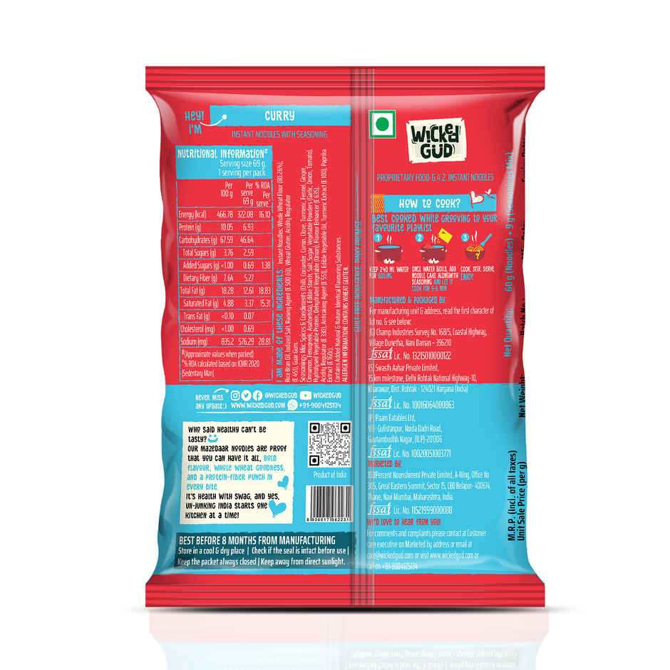 Wickedgud Instant Noodles - Curry