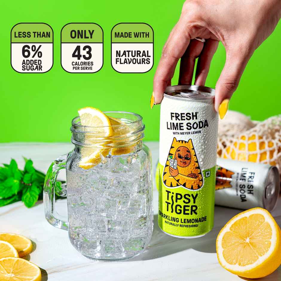 Tipsy Tiger Fresh Lime Soda Sparkling Lemonade