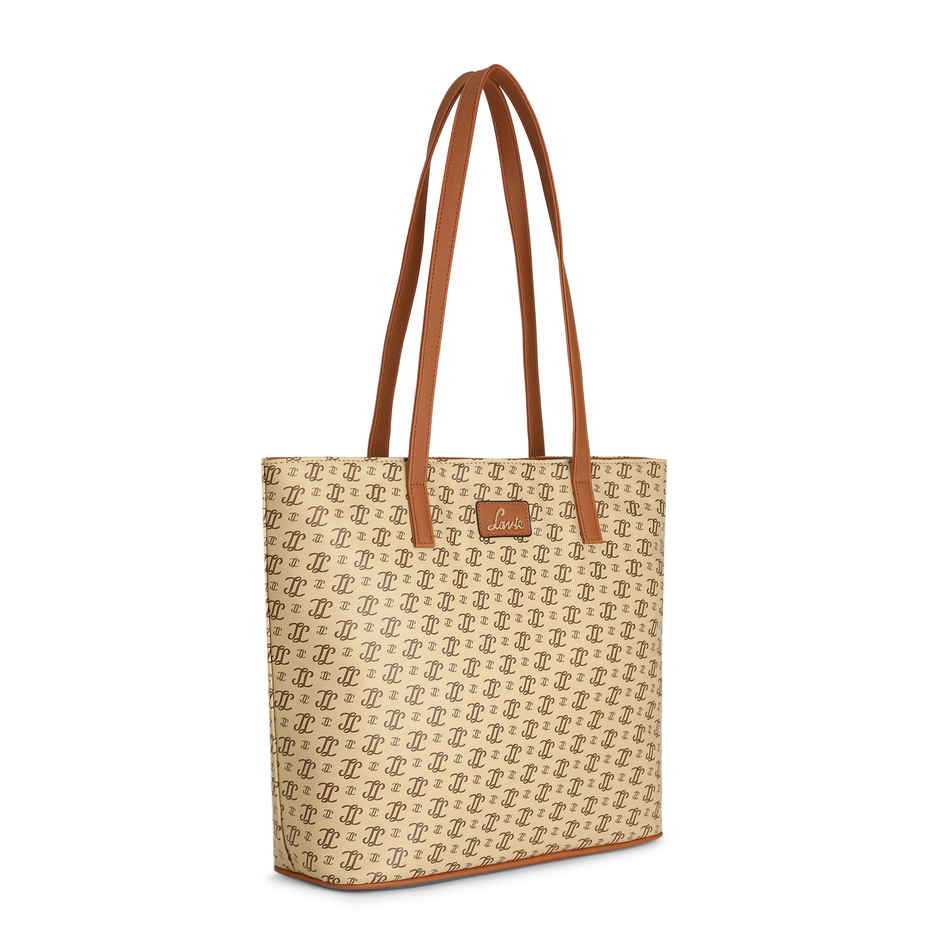 Lavie Women's Palmer Monogram Ll Tote Handbag | Ladies Purse | Shoulder Bag | Large | Taupe