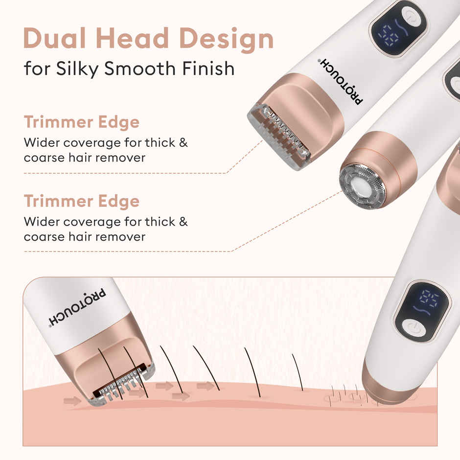 PROTOUCH All Rounder Womens Trimmer Epilator Face Body Portable Rechargeable