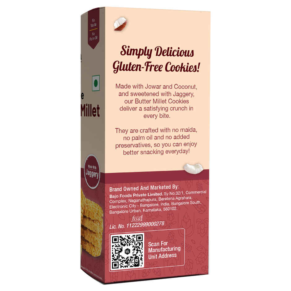 Lo Foods Gluten Free Butter Millet Cookies