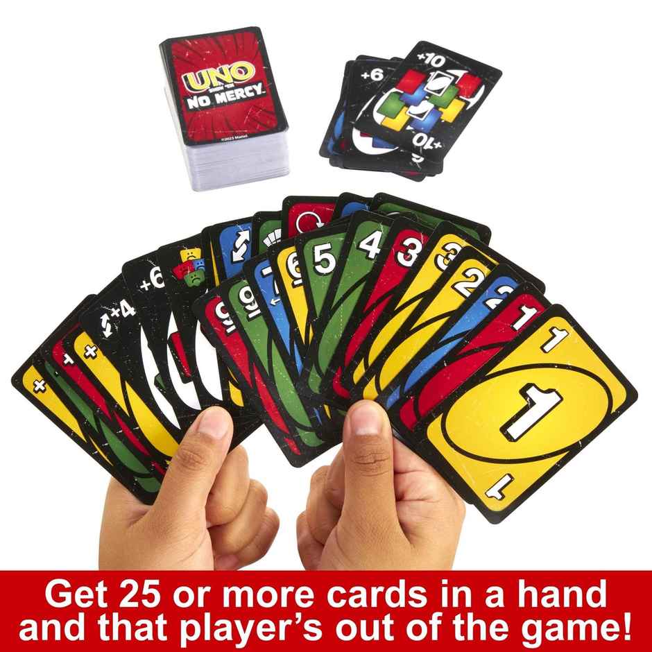 Mattel Games Uno Show'em No Mercy Card Game | For Kids-Adults and Family | 7+
