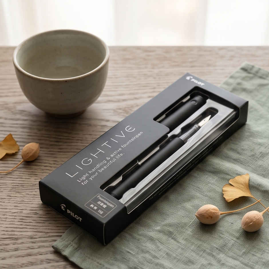 Pilot Lightive Fine Tip Fountain Pen - Black