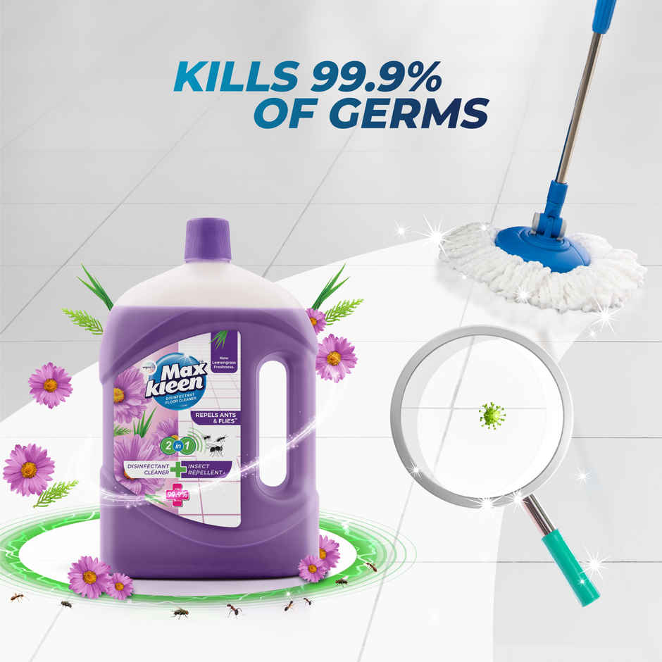 Maxkleen Lemongrass Freshness 2in1 Repellant + Disinfectant Floor Cleaner | Can