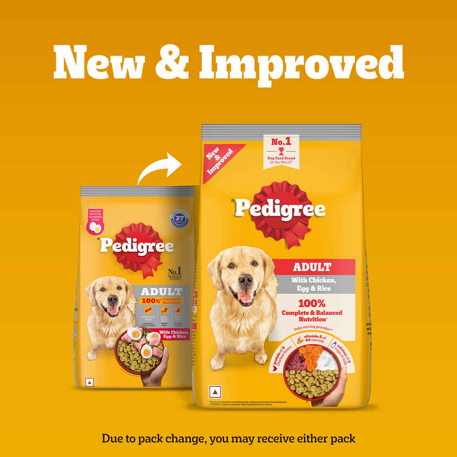 Pedigree Adult Chicken, Egg & Rice Dry Dog Food