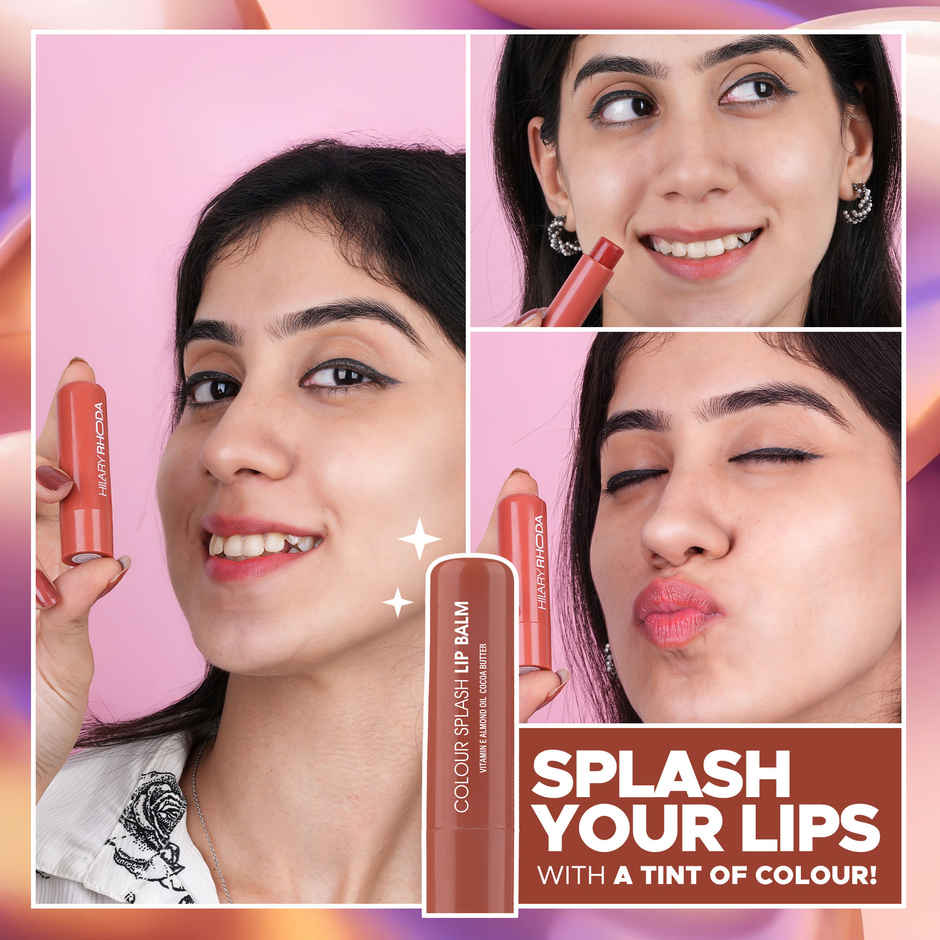 Hilary Rhoda Colour Splash Lip Balm With SPF15 Vitamin E | Cocoa Butter | 45 g | Coffee | Shade 02