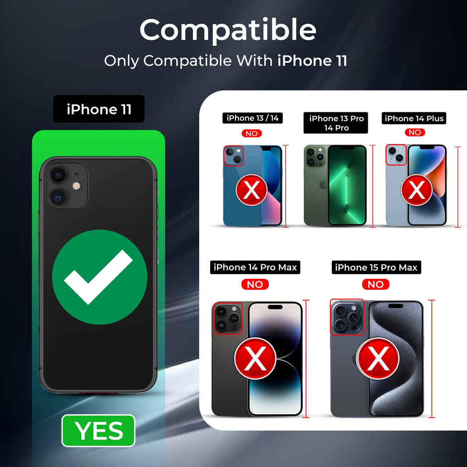 Artistque Case for Iphone 11 Back Cover - Transparent Clear Magsafe