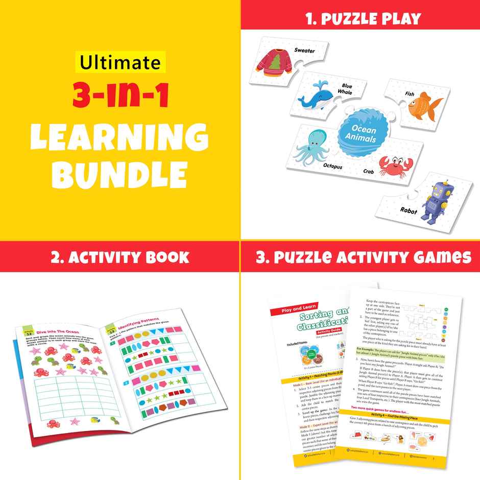 Little Berry Sorting & Classification Puzzle For Kids: Play & Learn Puzzle Activity Book - Lb38