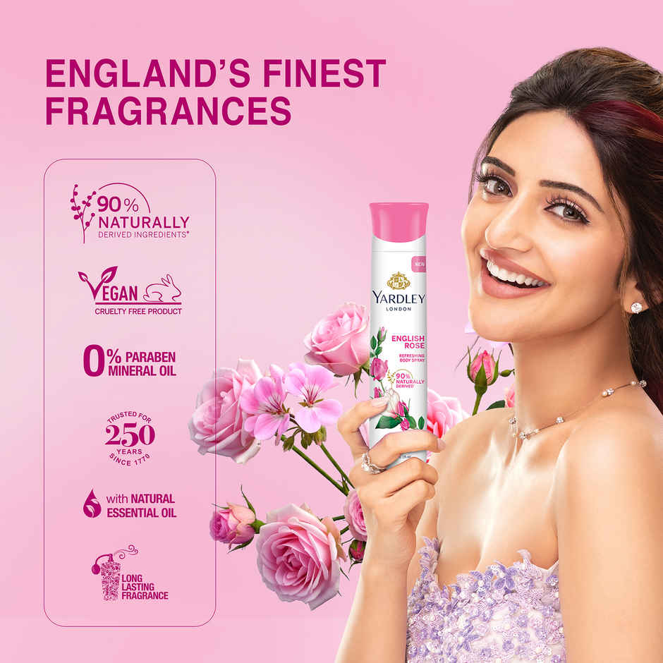 Yardley London English Rose Refreshing Deo Body Spray for Women