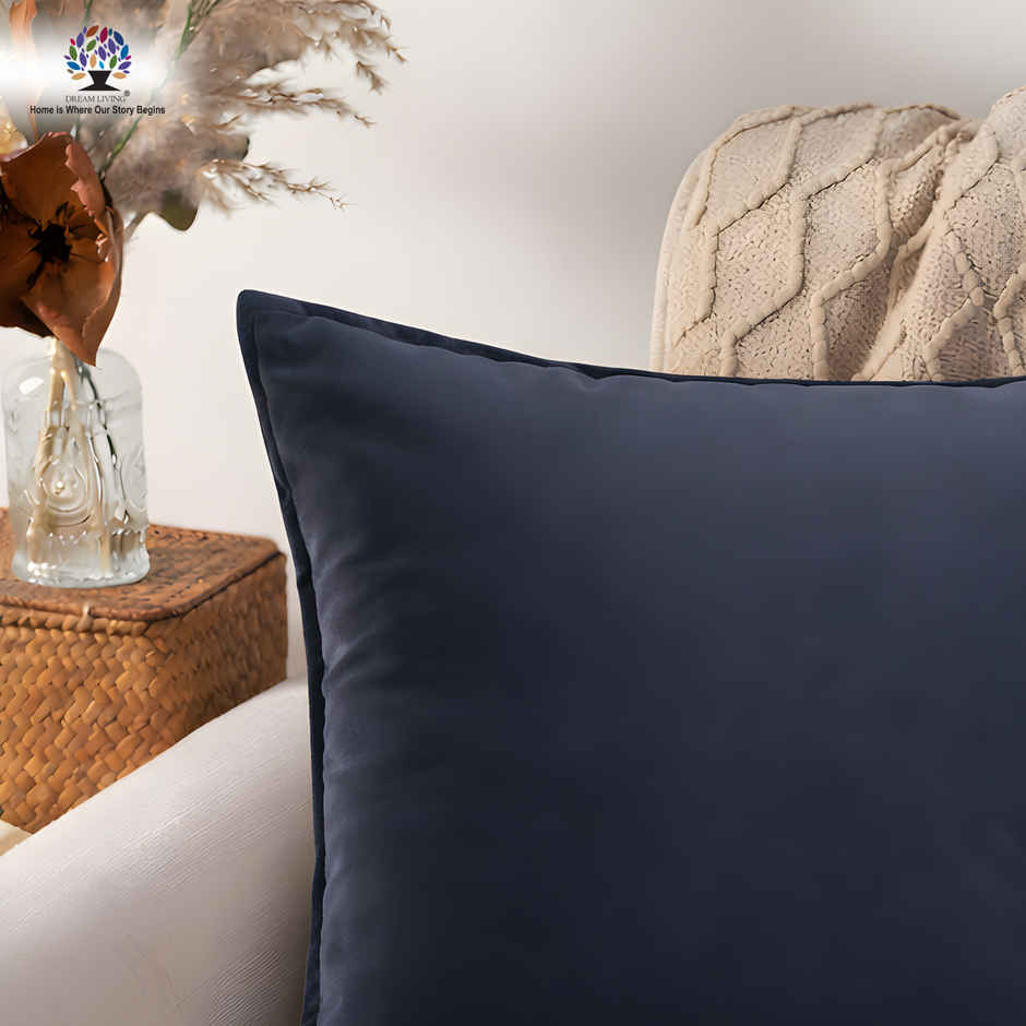 Dream Living Solid Cushion Covers Velvet Decorative Cushion Cover | 40x40 cm | Grey