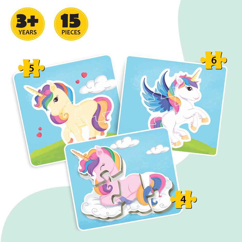 Little Berry Baby's First Puzzle Game: Magical Unicorns | Fun and Educational Jigsaw Puzzle | Lb51