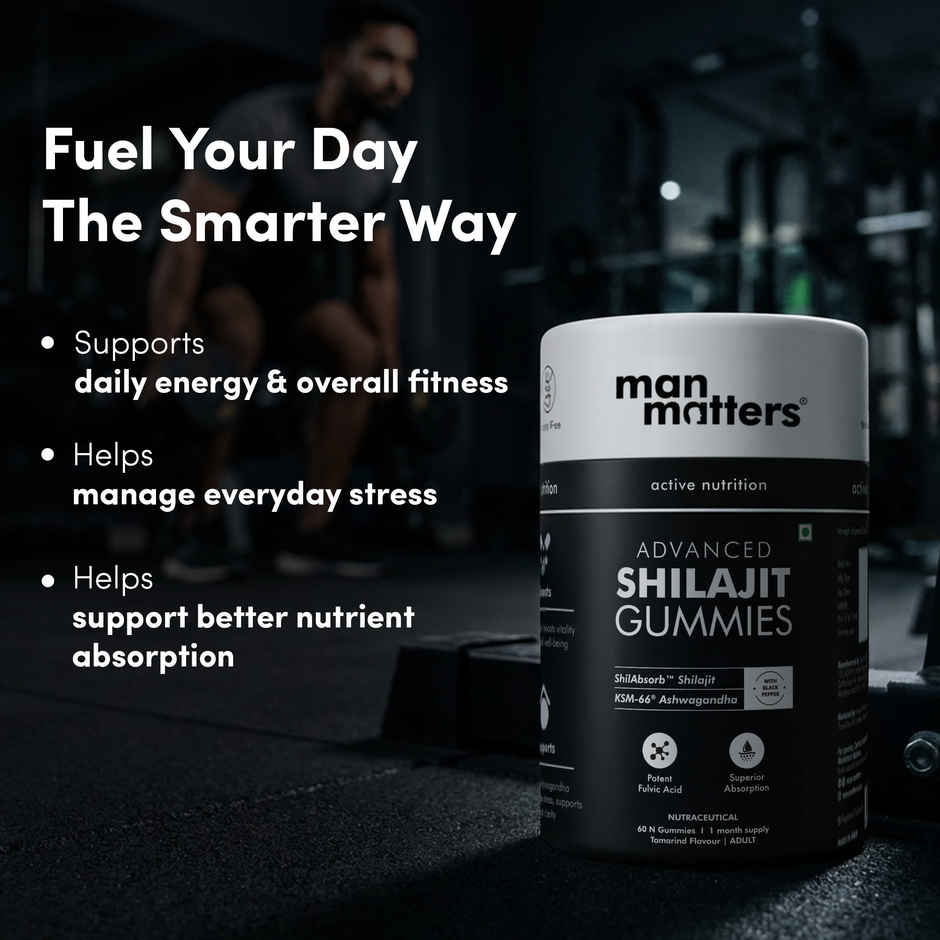 Man Matters Shilajit Gummies Advanced | Boosts Stamina & Energy levels