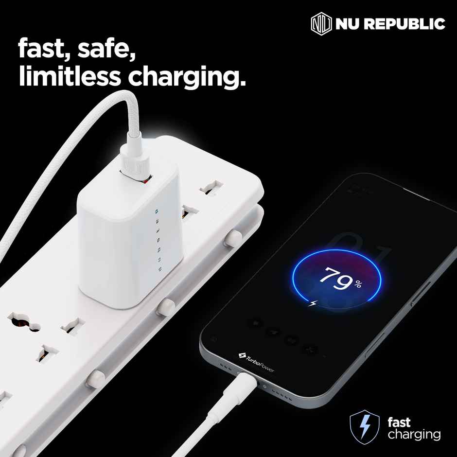 Dubstep Sprint 12W Charger ( Adapter with Cable USB-A To Micro USB, White)