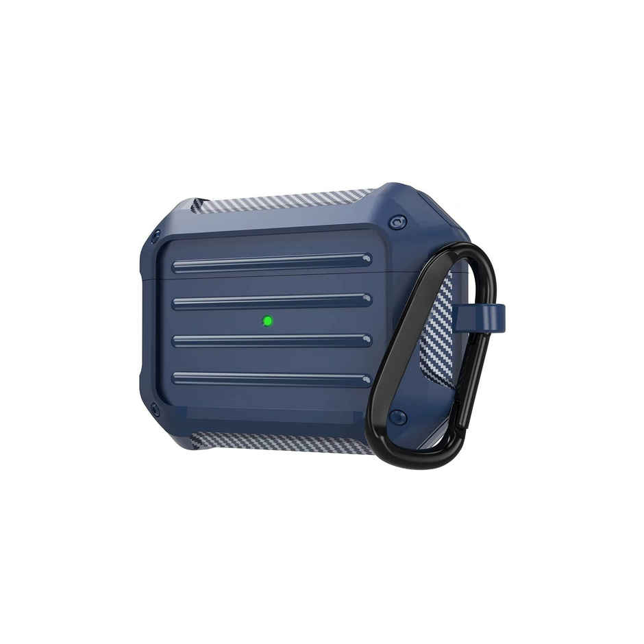 Sounce AirPods Pro Case Cover with Keychain | Military|Grade Shockproof Protective Case Cover | Blue