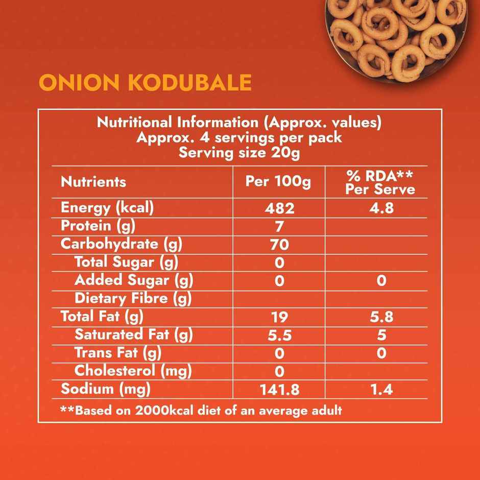 Sweet Karam Coffee Onion Kodubale (Murukku / Chakli) - Namkeen Snacks