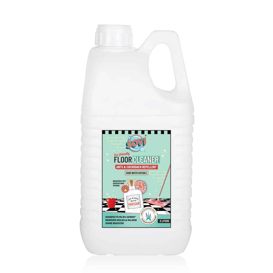 Sovi Vinegar Powered - Floor Cleaner | Ants - Cockroach Repellant | Premium French Lavender