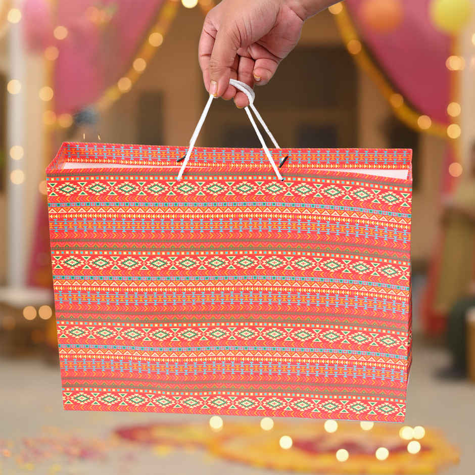 Orange Green Gift Bag | Mad Over Print