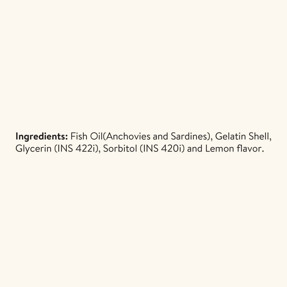 Happy Cultures 5X Omega - 3,2600mg | EPA 936, DHA 624 | Heart, Brain & Joint Health | No Fishy Burp | 60 Softgel
