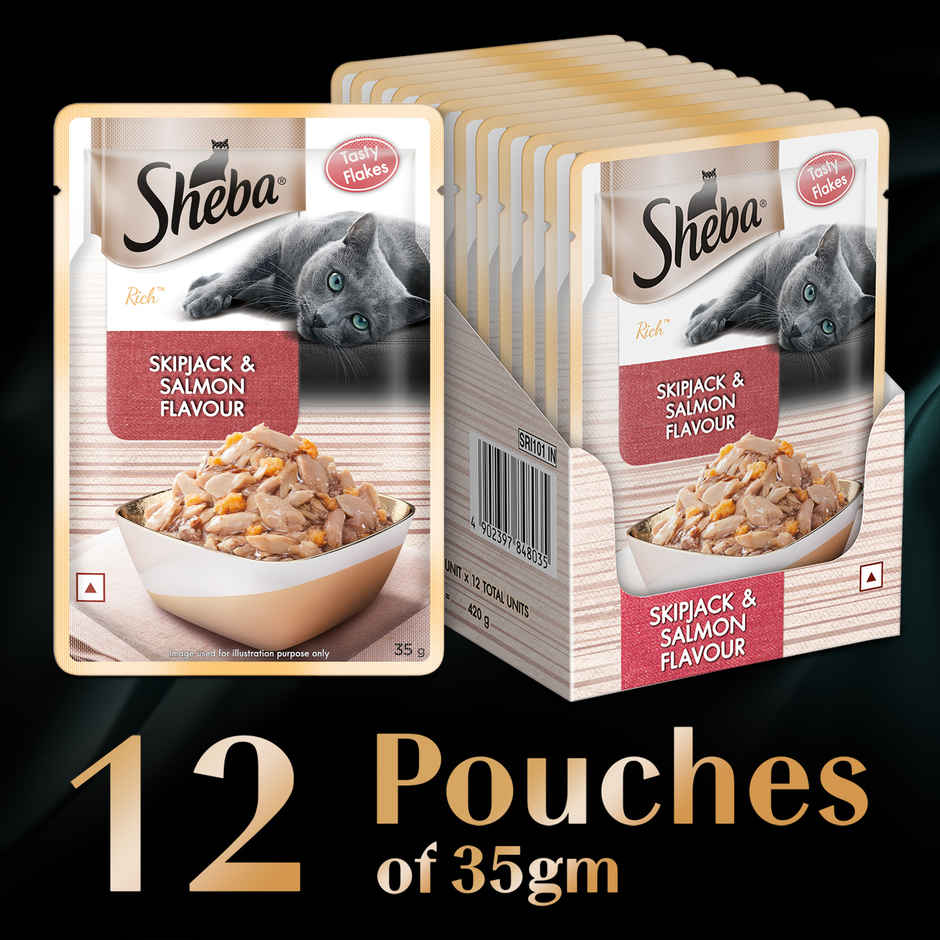 Sheba Rich Adult Skipjack & Salmon Flavour Wet Cat Food