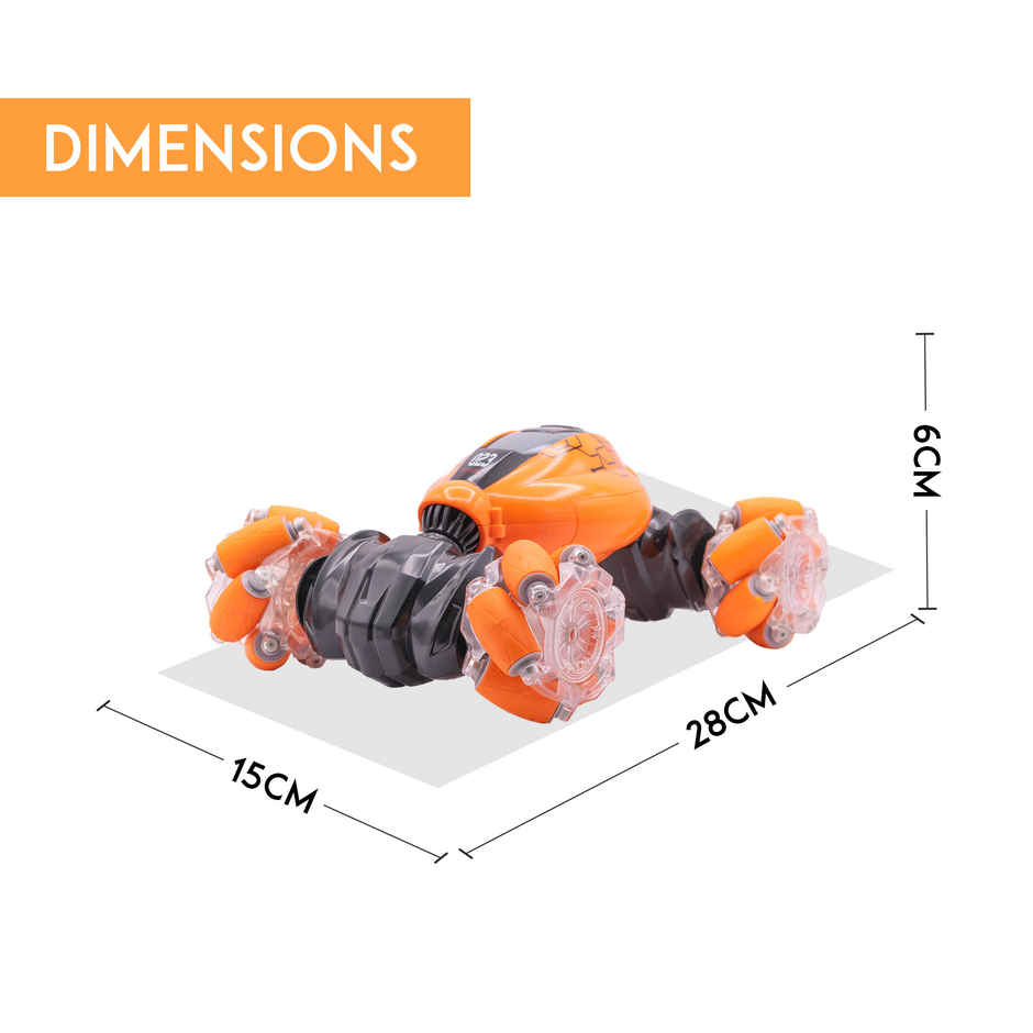 SEEDO Remote Control Car 1:16 , 2.4 GHz ,USB Rechargeable, Fast Speed Twisting Drift Car | Orange