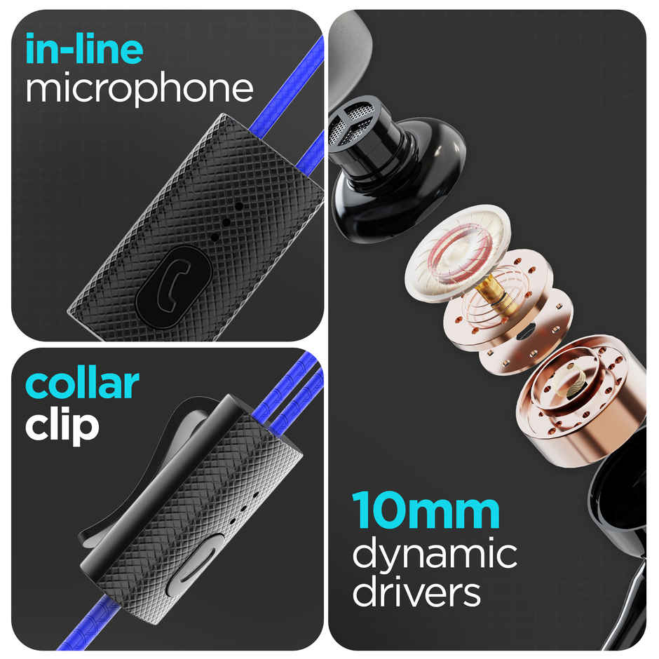 Dubstep Squad M9 With X-Bass Technology, 10Mm Dynamic Drivers In-Ear Wired Earphones With Mic