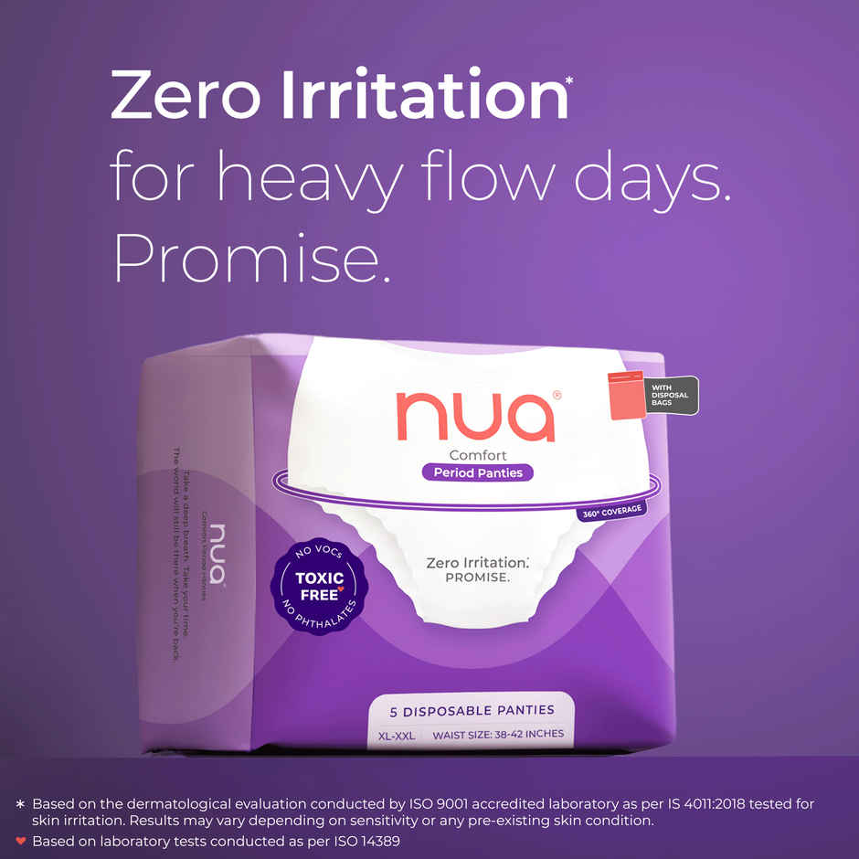 Nua 360 Degree Comfort Disposable Period Panties XL-XXL | Ultra-Absorbent