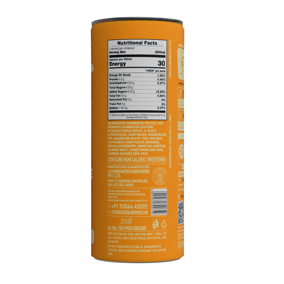 Borecha Orange Probiotic Kombucha