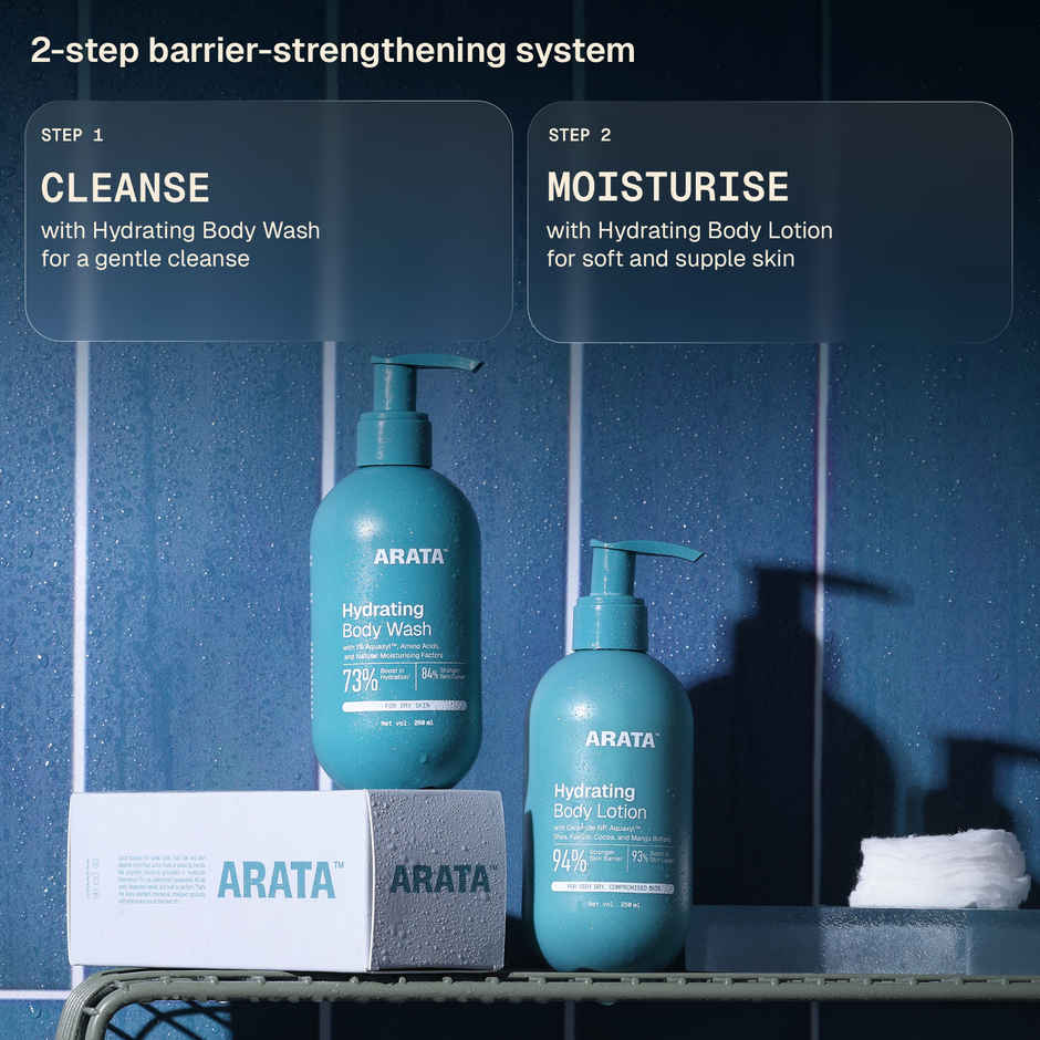 Arata Ceramide Body Lotion | Cocoa Butter | Repairs Skin Barrier | Non-Greasy Formula