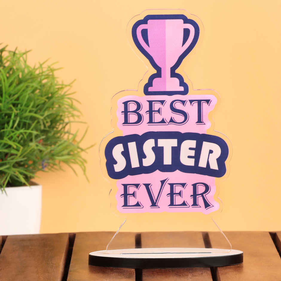 Quace Best Sister Ever Acrylic Trophy