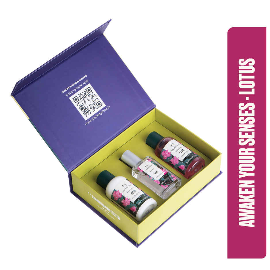 The Body Shop Lotus Shower Gel, Body Lotion & Body Mist Gift Set