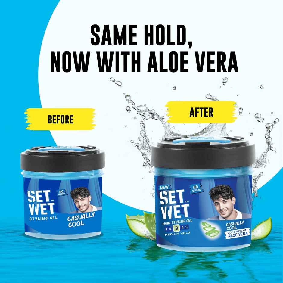 Set Wet Hair Gel Cool Hold