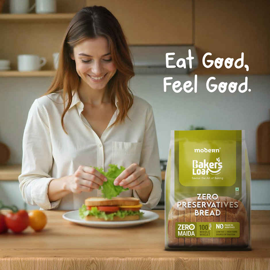 Baker's Loaf Zero Preservatives Whole Wheat Bread