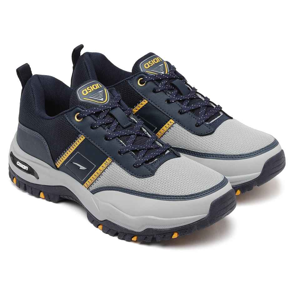 Asian Everest-02 Trekking Shoes For Men Navy Mustard | UK-9