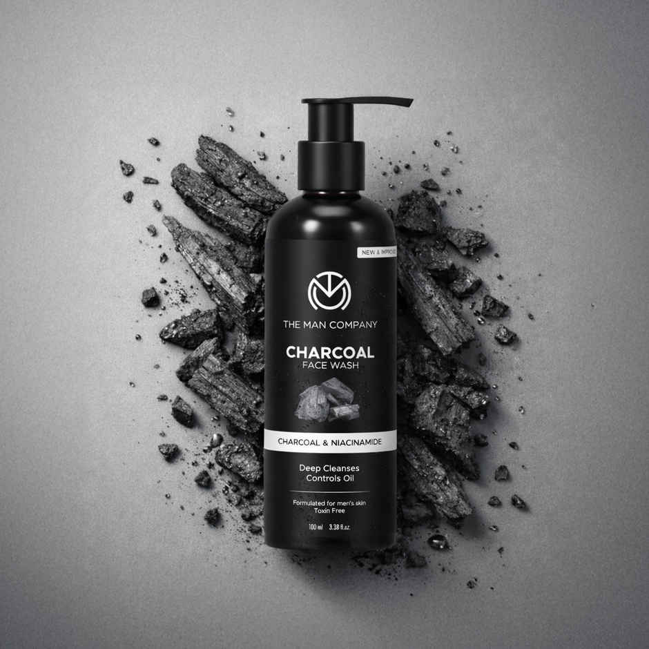 The Man Company Charcoal Face Wash with Niacinamide | Deep Cleanse & Oil Control