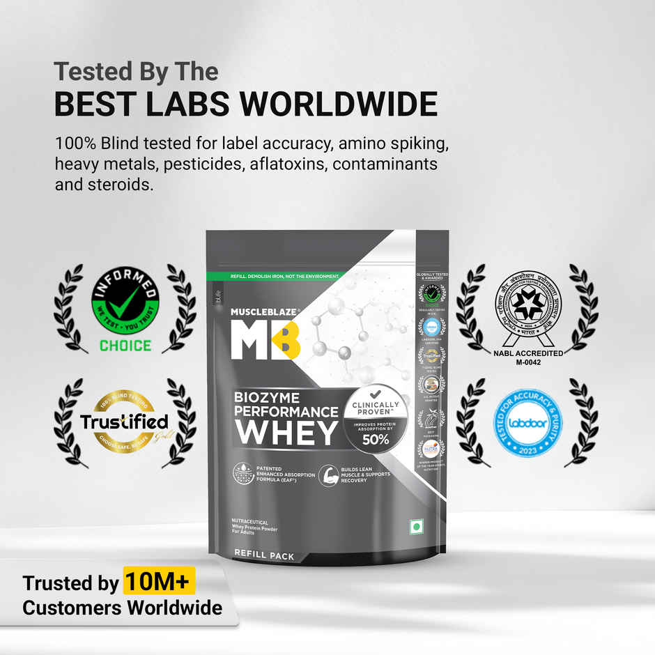 MuscleBlaze Biozyme Performance Whey Protein Powder (Rich Chocolate)
