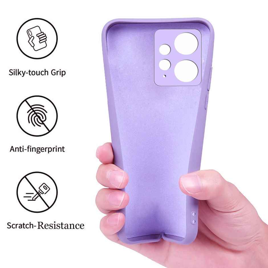 Artistque Case For Redmi Note 12 4G Back Cover - Plain Liquid Silicone Cover