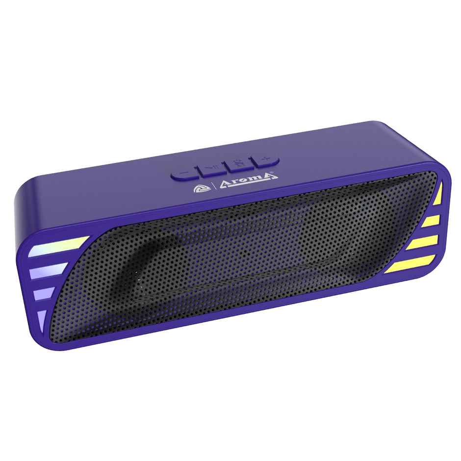 Aroma Rock 10W Upto 12 Hrs Music time With Dynamic RGB Lights | Blue, Bluetooth Speaker