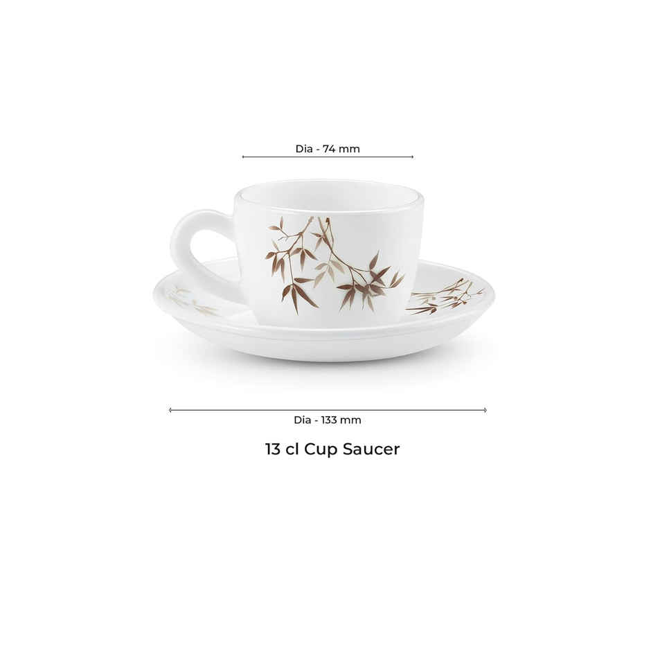 Treo by Milton Opalware Ophelia Arashi Cup & Saucer | White