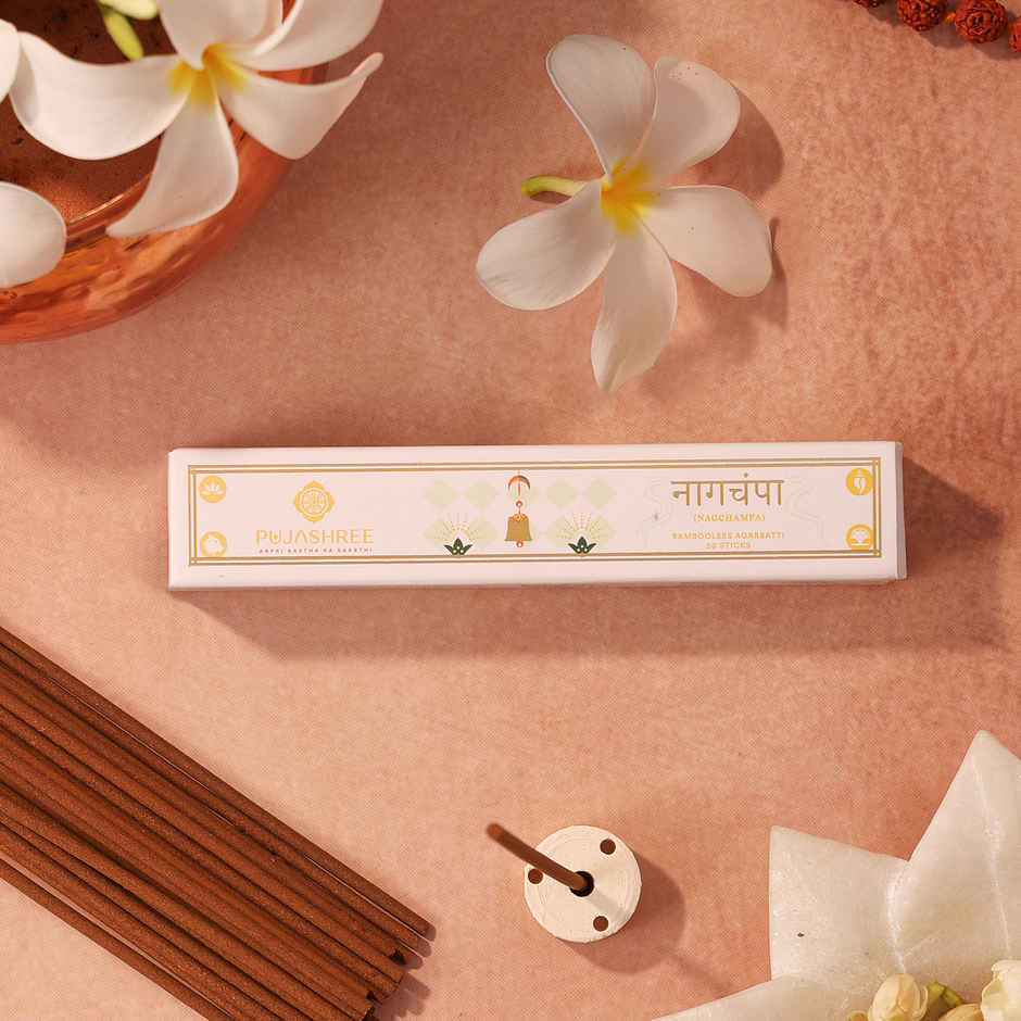 Pujashree Bambooless Agarbatti Nagchampa | 4 Inches