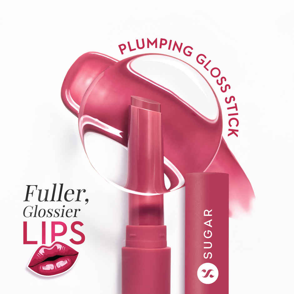 SUGAR Cosmetics Glide Peptide Plumping Gloss Stick|02 Pink Pop