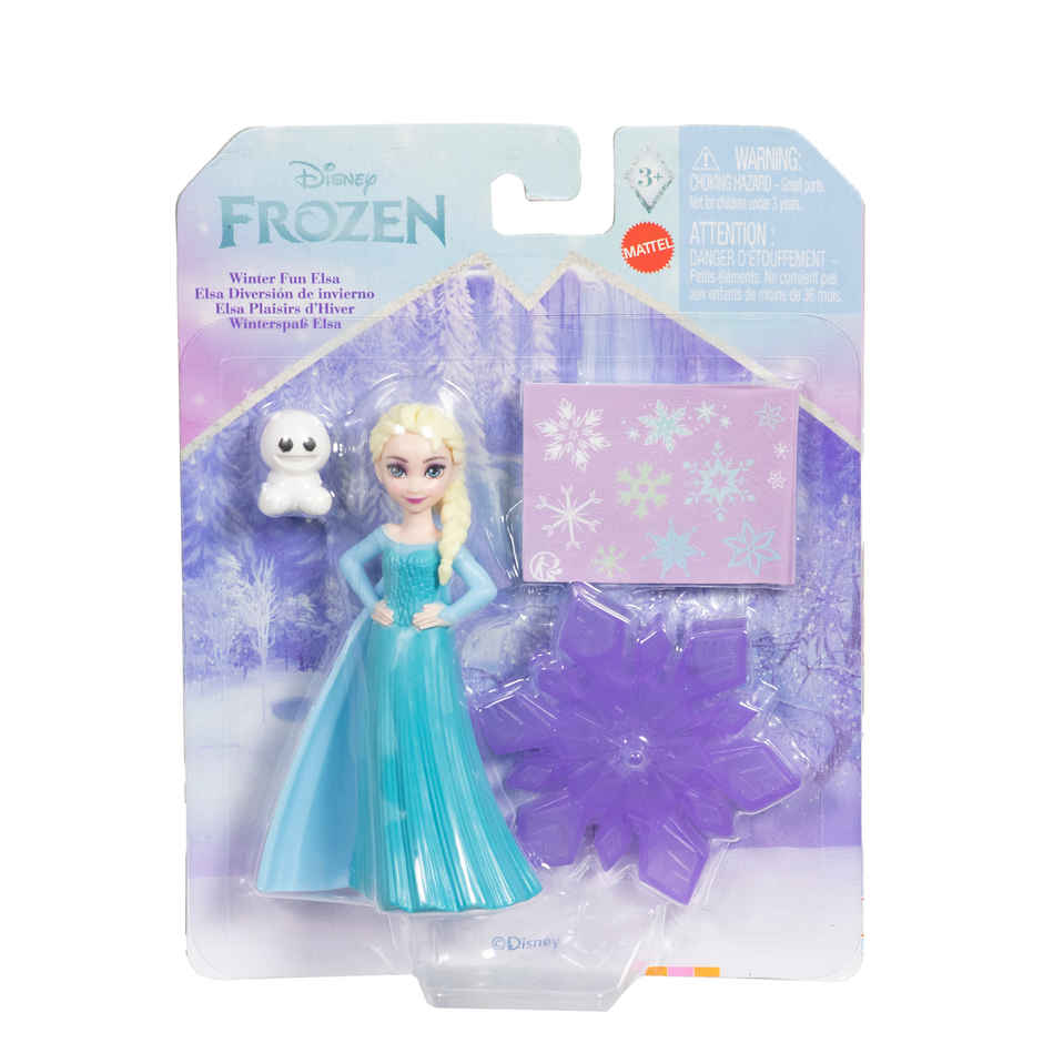 Disney Frozen Elsa Small Doll with Friend Figure Accessory and Stickers Inspired by Disney Movie