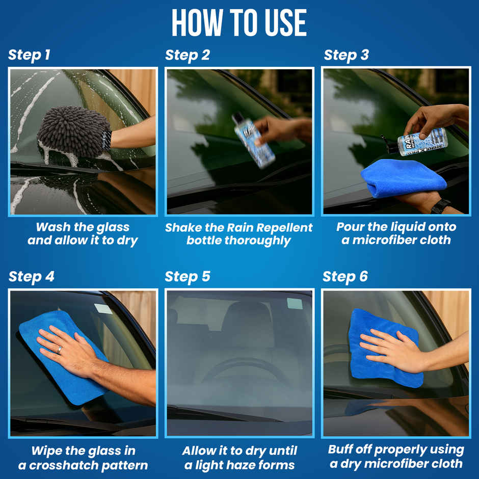 ShineXPro Rain Repellent For Car Windshield | Long Lasting Hydrophobic | Safe For All Glass